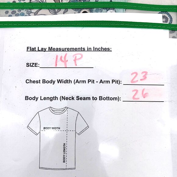 Alia Shirt Women Size 14 Blue Beige Paisley 3/4 Sleeve Collared Button Up Top - Picture 4 of 6